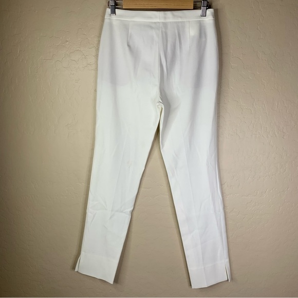 BCBGMaxAzria Andy Slim-Leg White Trouser Pant - Picture 3 of 10